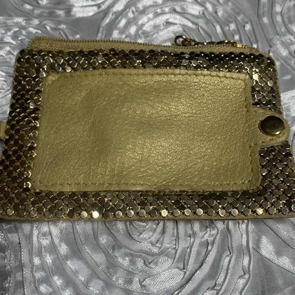 Whiting & Davis Gold Mesh card/coin purse